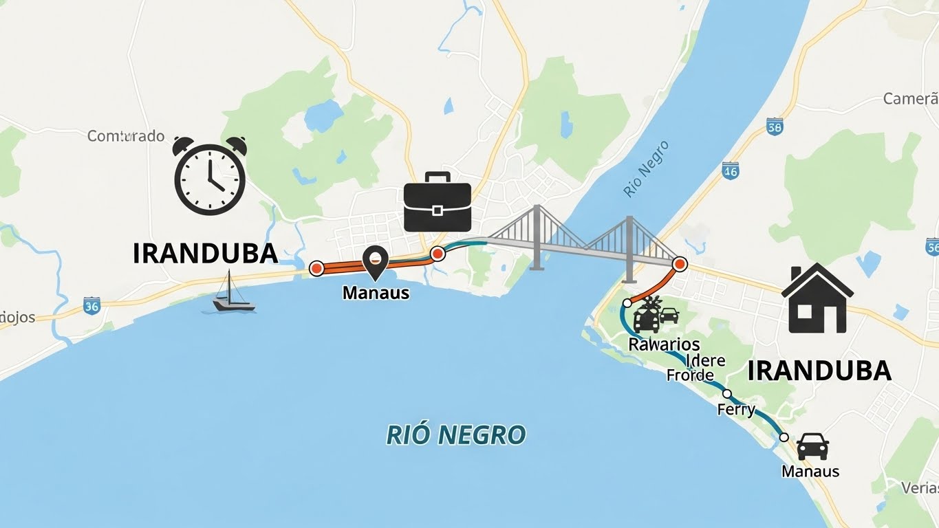 Morar em Iranduba e trabalhar em Manaus: vale a pena? Analisamos custo, tempo e qualidade de vida